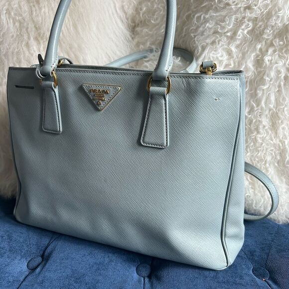 Prada Saffiano Lux Leather Galleria Double Zip Medium - Picture 2 of 9